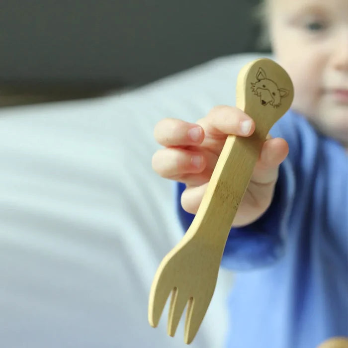 bambu Oraganic Bamboo Kid's Fork & Spoon (18M+)