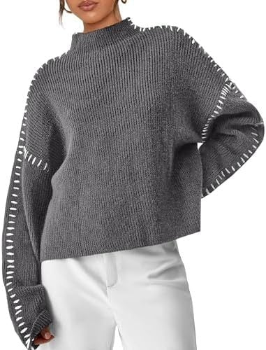 Corwyn | Women's Oversized Mock Neck Sweater - Black - Image 7