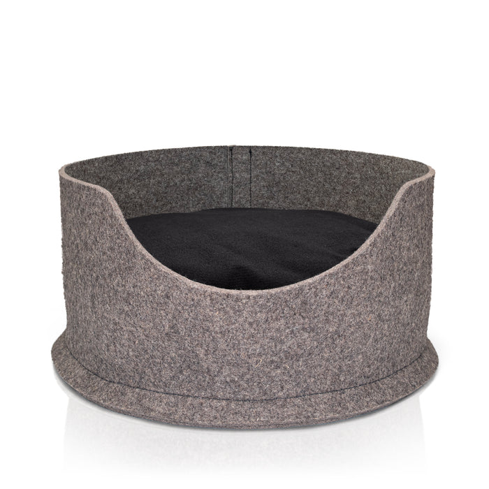 PetSnug Felt Dog Bed with Black Cushion