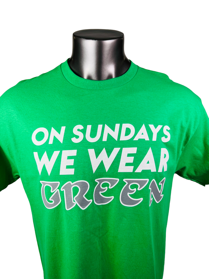 PHILADELPHIA EAGLES RETRO SUNDAYS WE WEAR GREEN ADULT T-SHIRT
