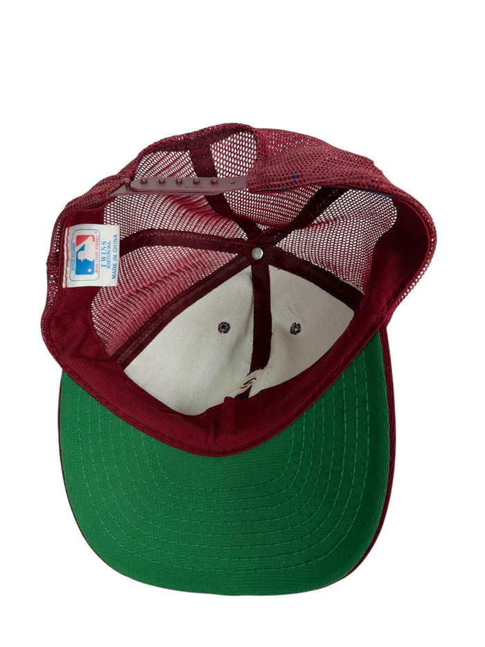 PHILADELPHIA PHILLIES VINTAGE 1980'S TWINS MESH SNAPBACK ADULT HAT