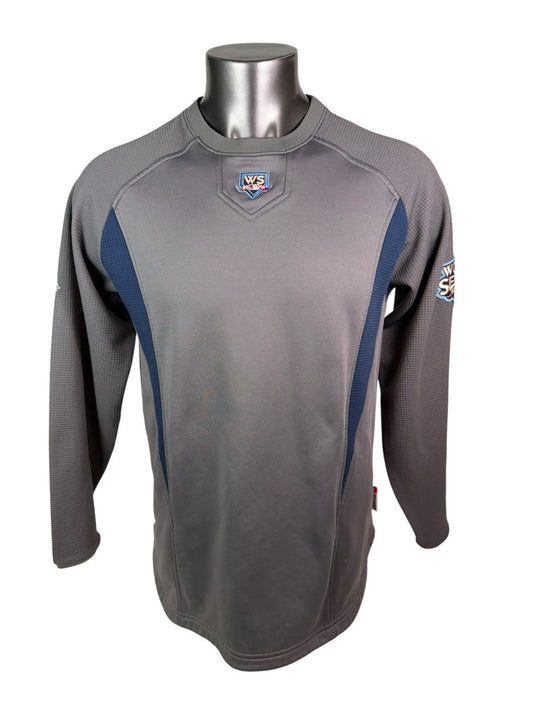 PHILADELPHIA PHILLIES VINTAGE 2009 WORLD SERIES MAJESTIC CREW PULL-OVER SWEATSHIRT ADULT MEDIUM