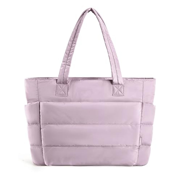 roze cloud tote schoudertas met ritssluiting
