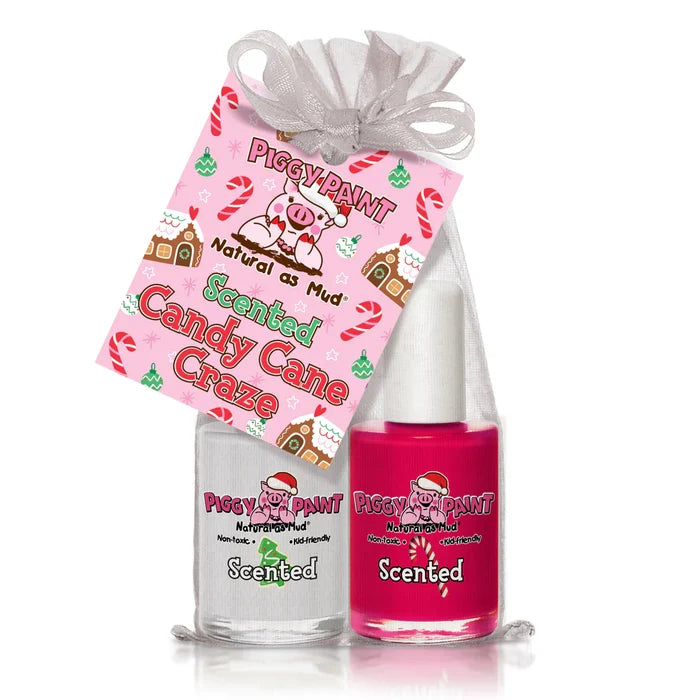 Piggy Paint Natural Nail Polish - Candy Cane Craze (Scented!)
