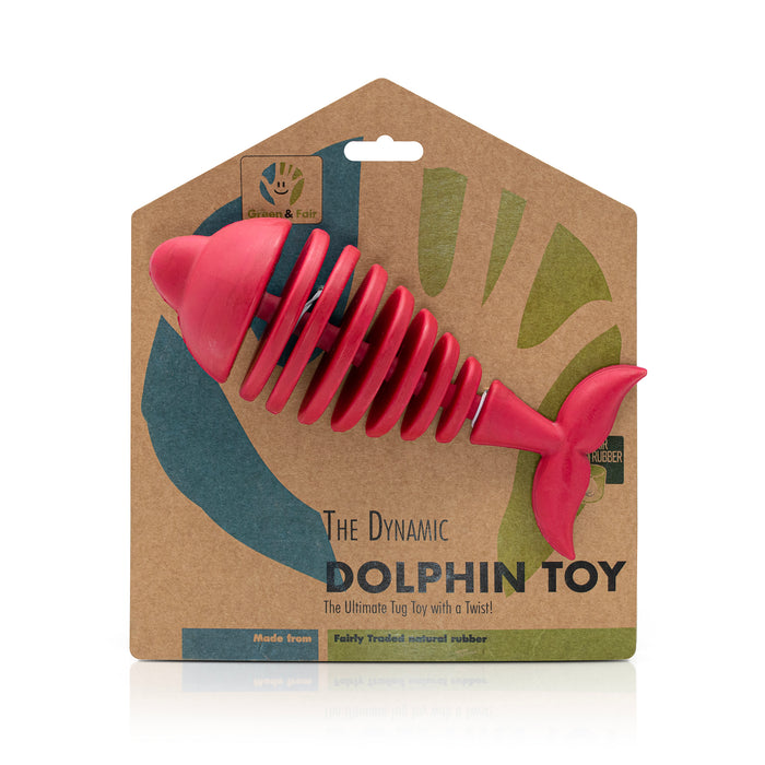 Rubber Dolphin toy for dogs.