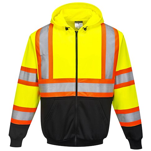 Portwest UB316YBR Kansas Hi-Vis Full-Zip Hoody