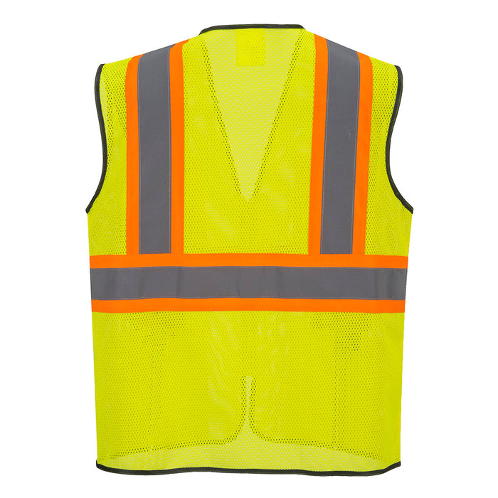 Portwest US381 Frisco Hi-Vis Contrast Safety Vest - ANSI Class 2 in Yellow