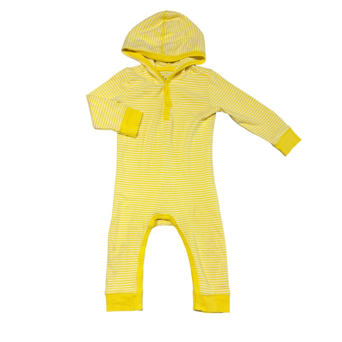 Primary | Yellow Striped Playsuit | 12-18M
