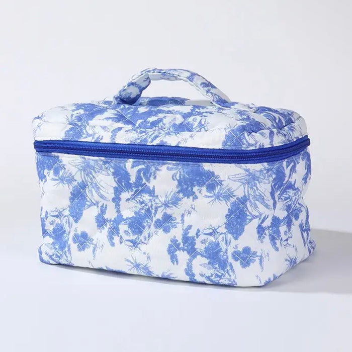 Quilted Cosmetic Bag BLUE
