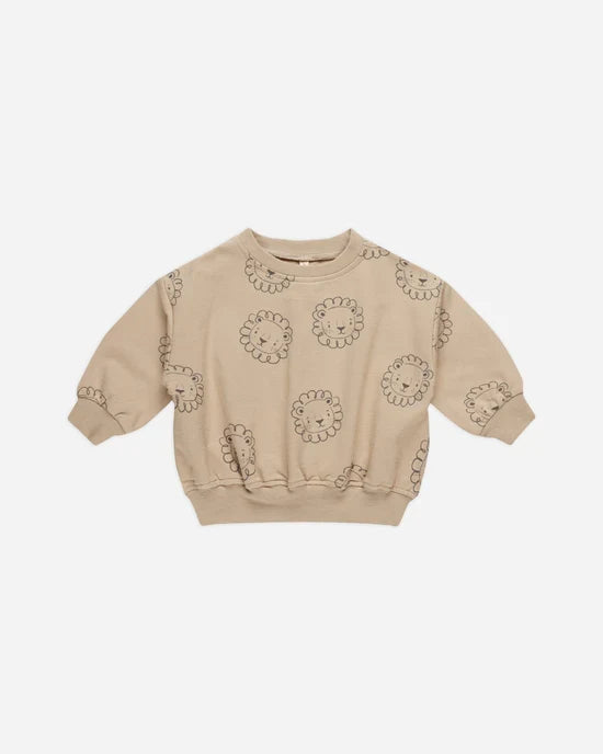 Quincy Mae Relaxed Fleece Sweatershirt - Lions