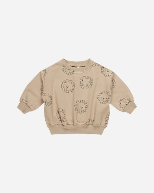 Quincy Mae Relaxed Fleece Sweatershirt - Lions