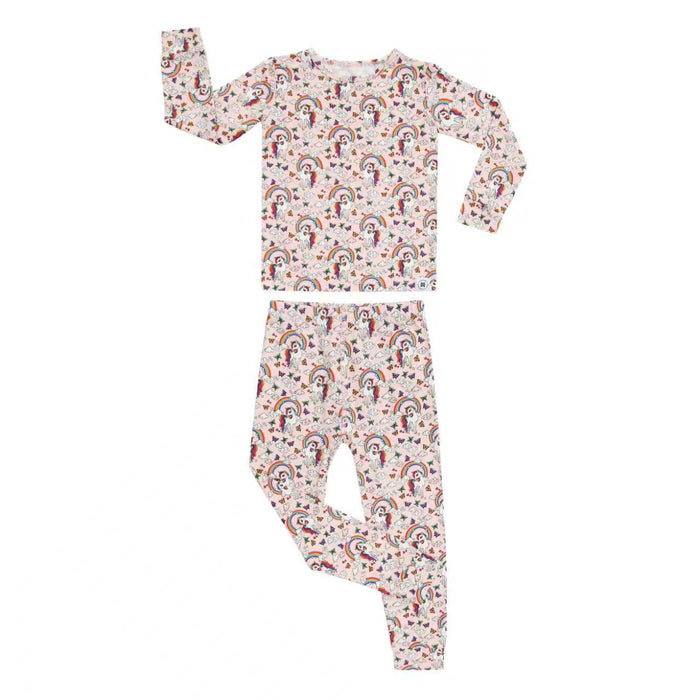 Rainbow Bright Pink Unicorn LS PJ Set