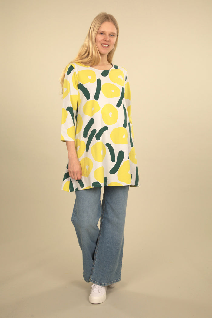Ratia Pisara Nuppunen Yellow Tunic