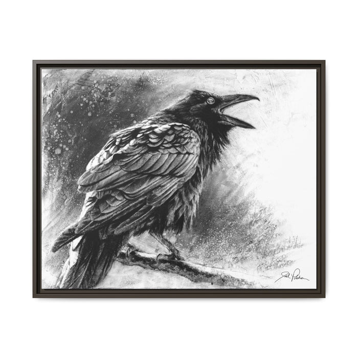 "Raven" Framed Canvas