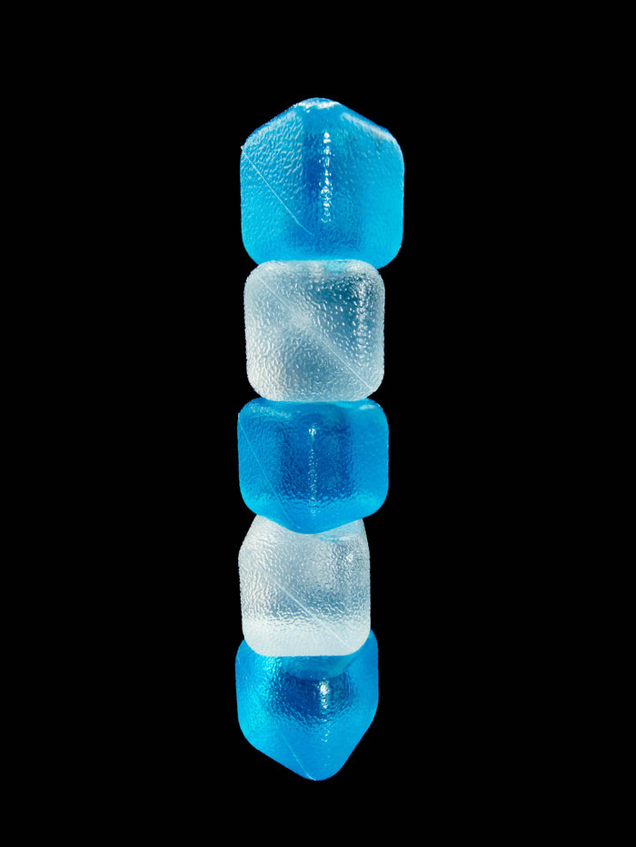 CUBED ICE Reusable Ice Cubes in Blue & Clear (10 lb Bag) | Food-Safe & Non-Melting
