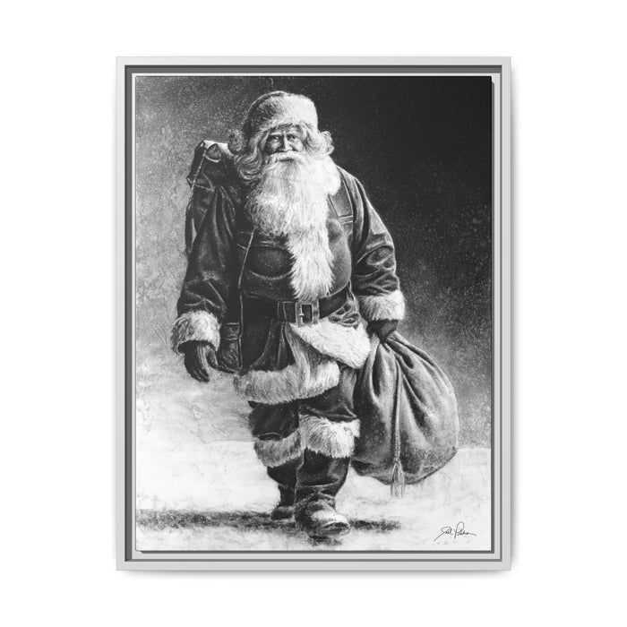 "Right Down Santa Claus Lane" Framed Canvas