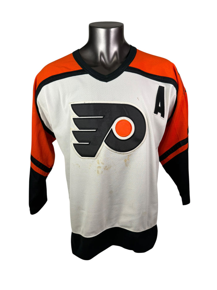 ROD BRIND'AMOUR  PHILADELPHIA FLYERS VINTAGE 1990'S AUTHENTIC SIGNED STARTER JERSEY ADULT LARGE