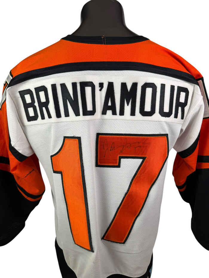 ROD BRIND'AMOUR  PHILADELPHIA FLYERS VINTAGE 1990'S AUTHENTIC SIGNED STARTER JERSEY ADULT LARGE