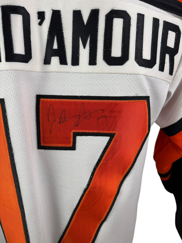 ROD BRIND'AMOUR  PHILADELPHIA FLYERS VINTAGE 1990'S AUTHENTIC SIGNED STARTER JERSEY ADULT LARGE