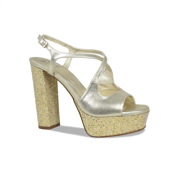 Royalty: Gold Suede & Glitter Shoes Sole Bliss