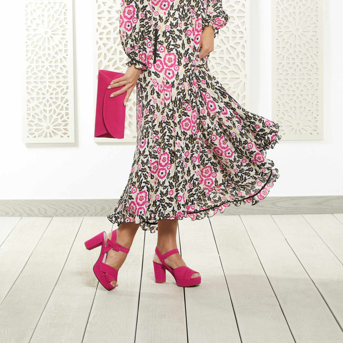 Ruby: Hot Pink Suede Shoes Sole Bliss