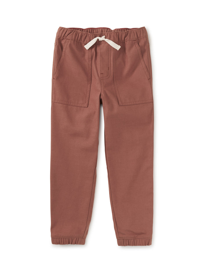 Russet Tan Twill Drawstring Pants