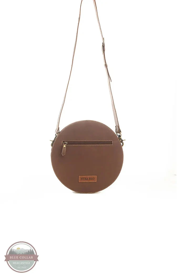 S-9617 Winds of the Rose Round Bag | Myra purse back view