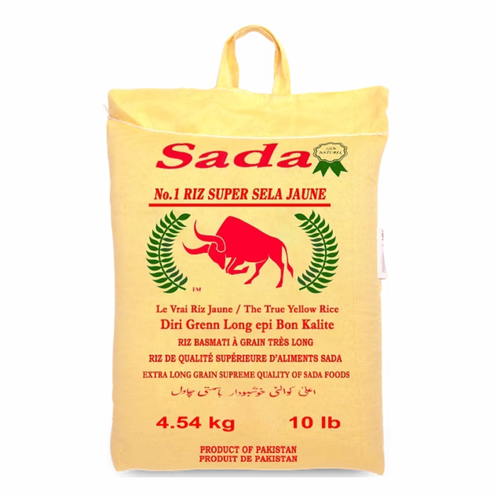 Sada – No.1 Super Sela Yellow Basmati Rice, 10 lb Sada