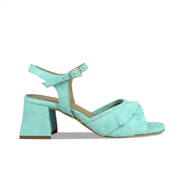 Sadie: Aqua Suede Shoes Sole Bliss