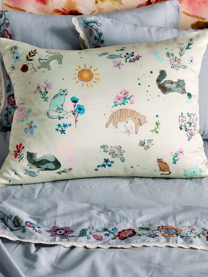Satin Pillowcase - Cats-view 1