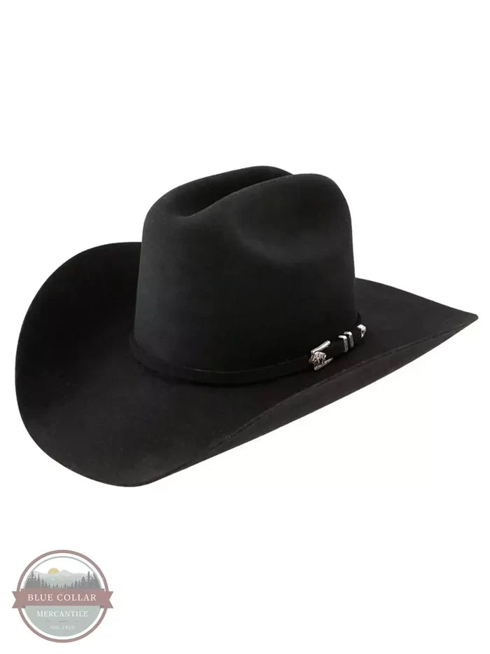 Stetson SBAPCH-754007 Apache 4X Buffalo Black Felt Western Hat Profile View