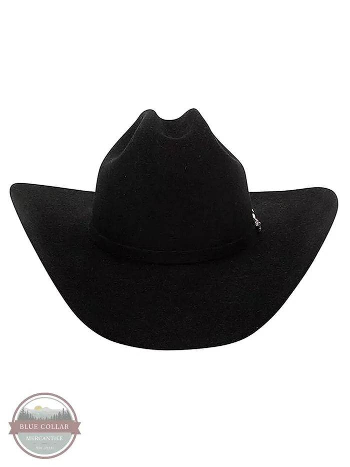 Stetson SBAPCH-754007 Apache 4X Buffalo Black Felt Western Hat Front VIew
