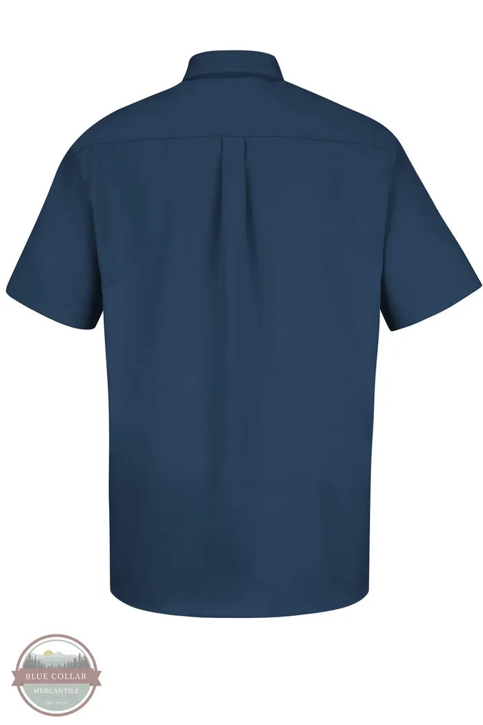 Red Kap SC64NV Men's Short Sleeve Cotton Contrast Dress Shirt back view