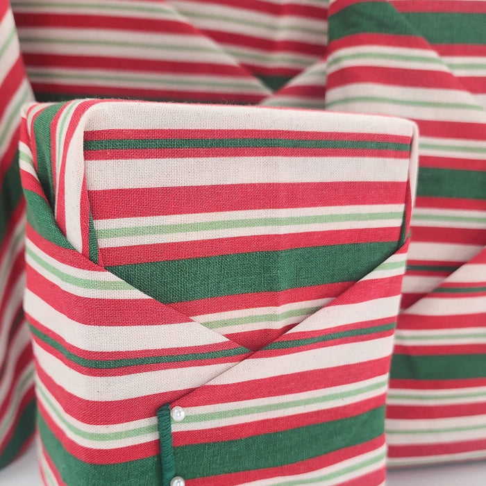Waste Free Celebrations Scandi Julrander Furoshiki Gift Wraps - Set of 4