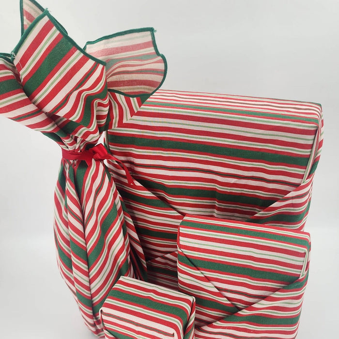 Waste Free Celebrations Scandi Julrander Furoshiki Gift Wraps - Set of 4