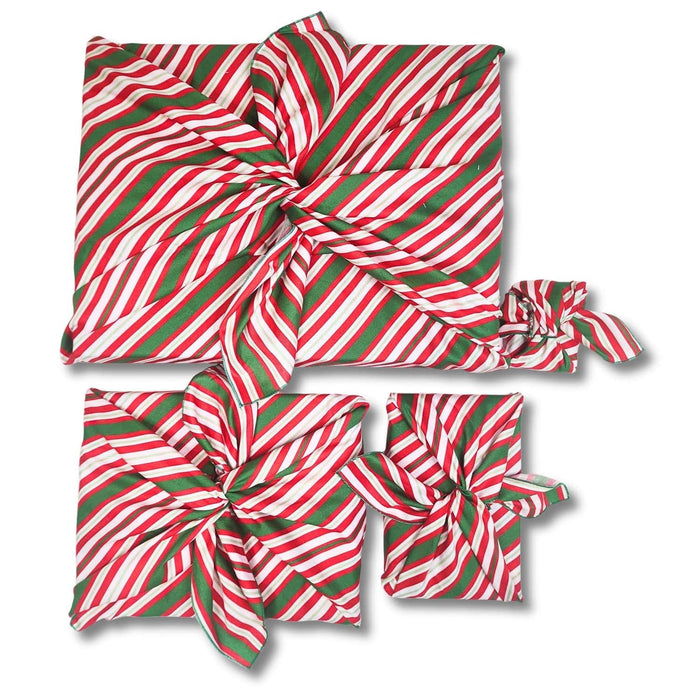 Waste Free Celebrations Scandi Julrander Furoshiki Gift Wraps - Set of 4