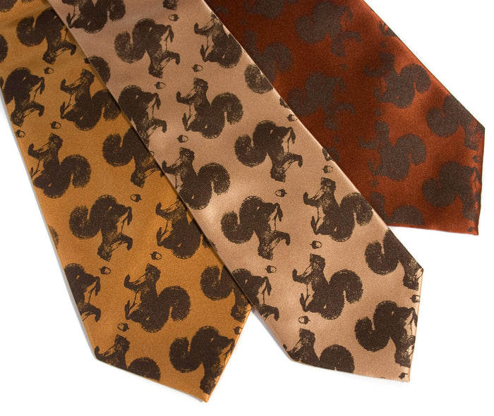 Squirrel print neckties, by cyberoptix