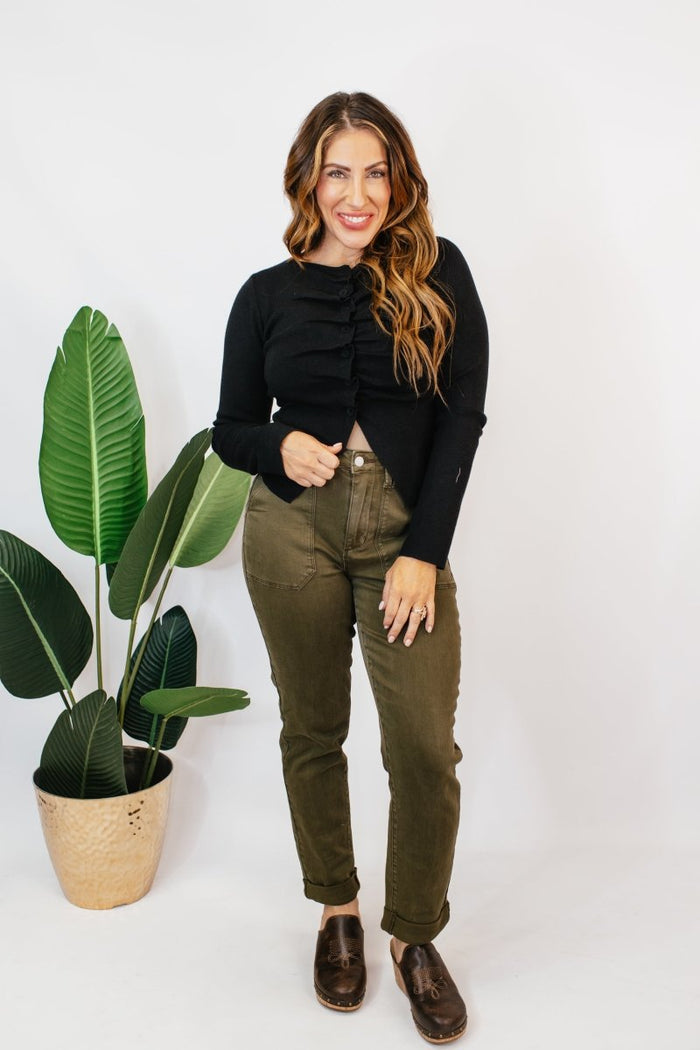Shadow Pleats Top - Macoma Boutique120 Long Sleeve