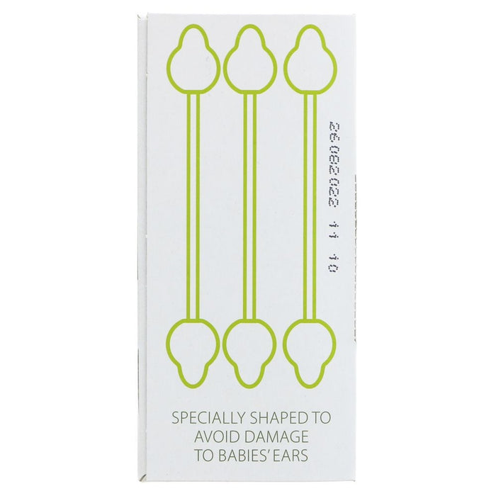 Organic cotton and paper ear buds with specially shaped end.