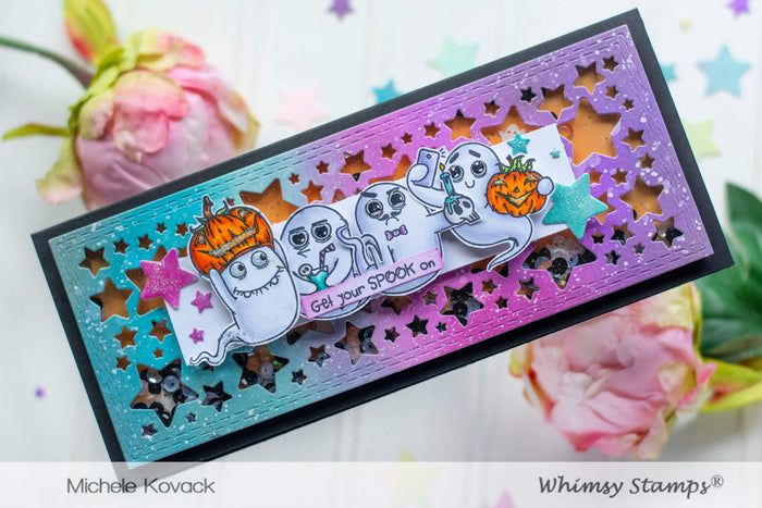 Slimline Stars Background Die - Whimsy Stamps
