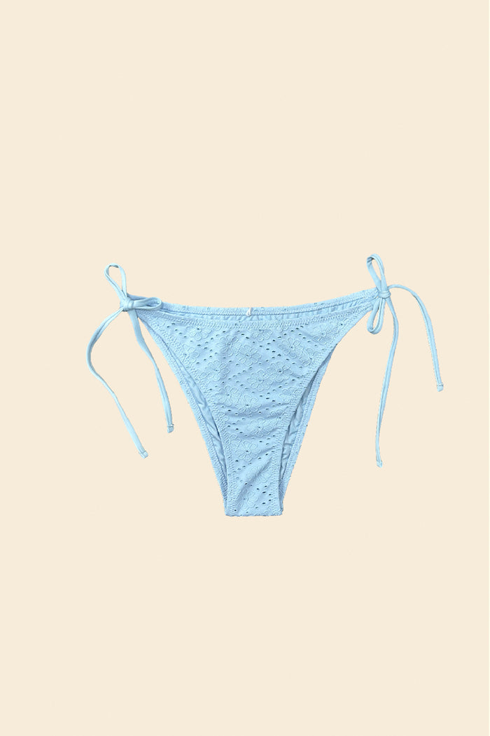Solace eyelet bikini bottom in blue