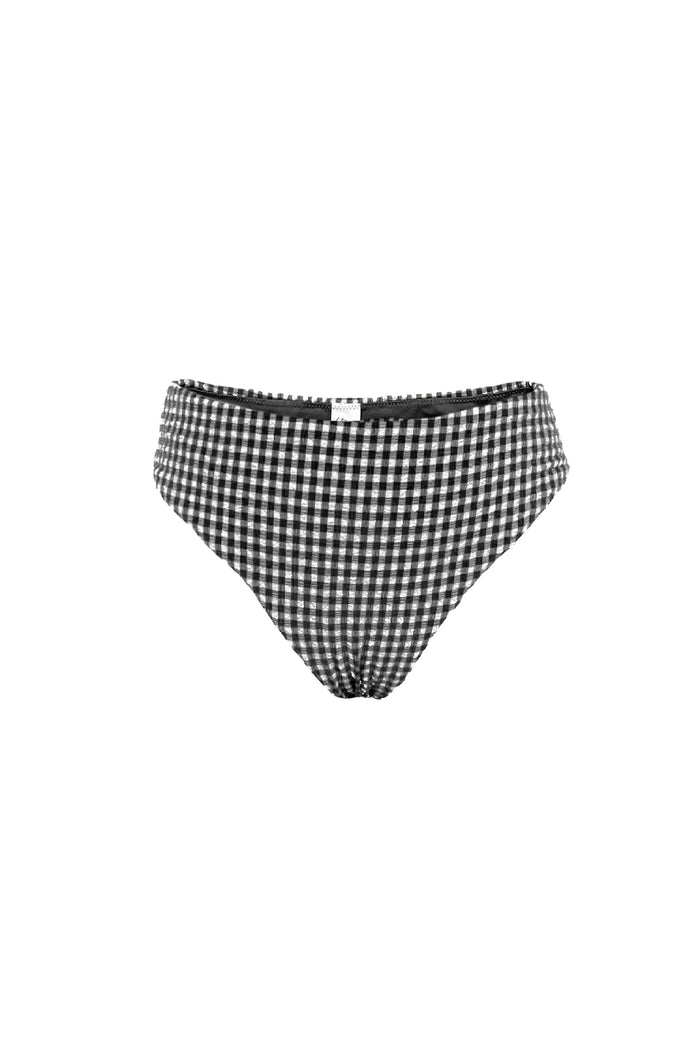 Solstice black gingham bottom, vintage-inspired cut