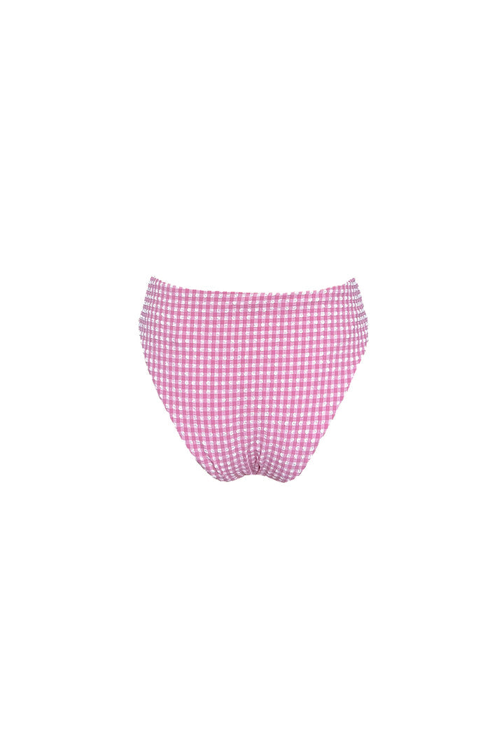 Solstice pink gingham bottom, vintage-inspired cut
