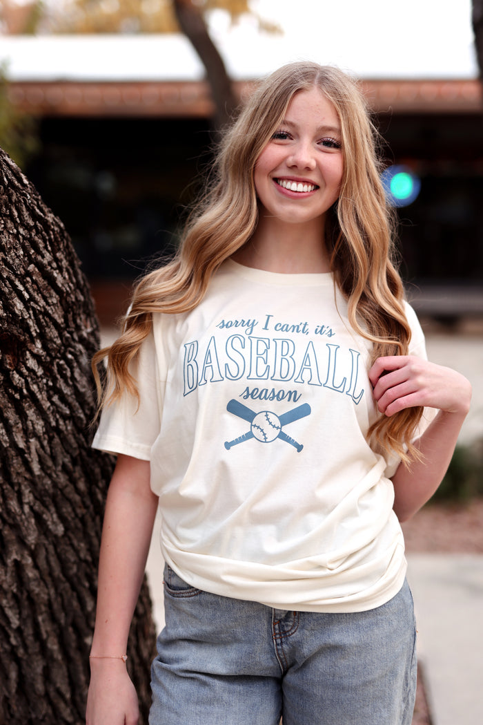 Sorry Baseball Season (Cream) - Short Sleeve/Crew