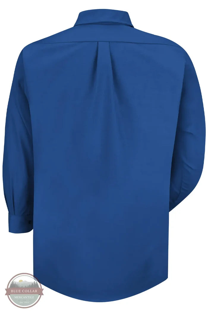 Red Kap SP90 RB Men's Big &amp; Tall Long Sleeve Poplin Dress Shirt in Royal Blue back view