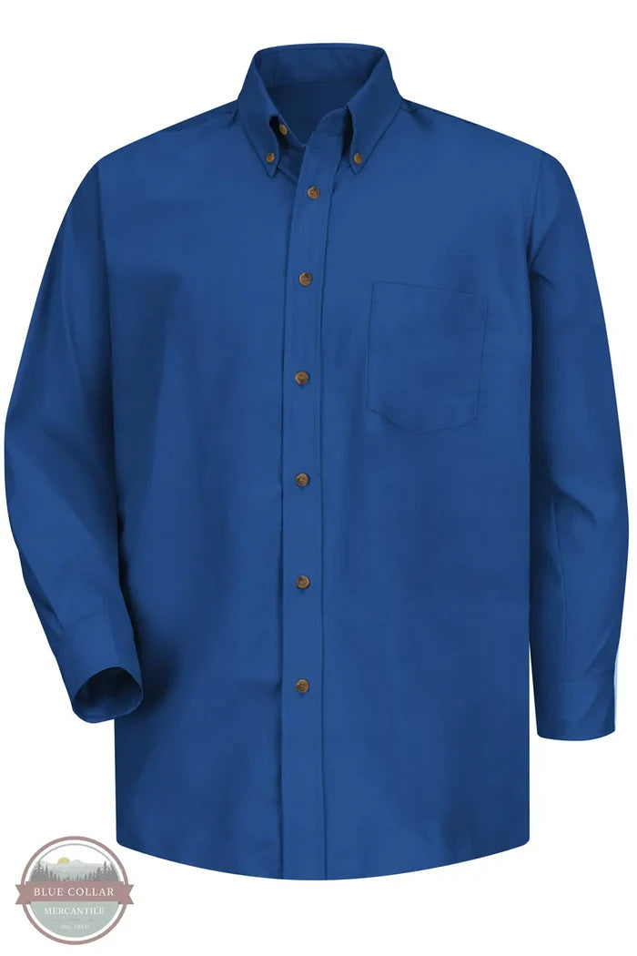 Red Kap SP90 RB Men's Long Sleeve Poplin Dress Shirt in Royal Blue front view