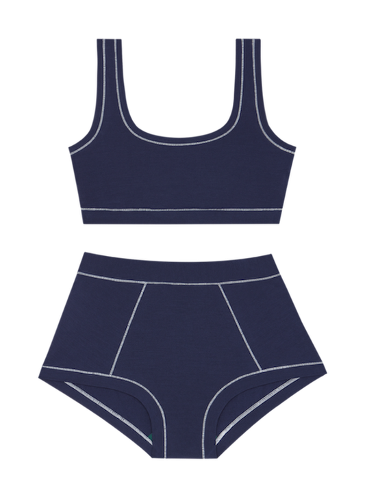 Navy / White