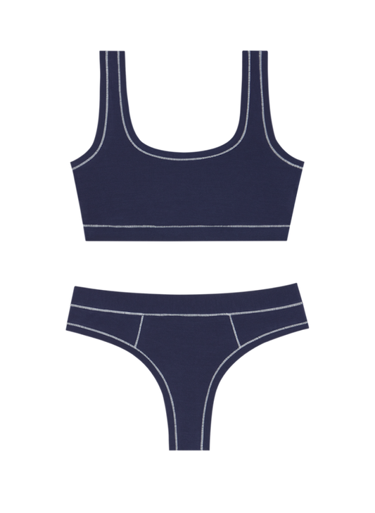 Navy / White