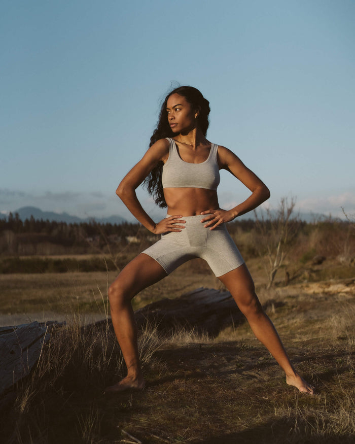 Grey | Model is wearing size XS with Long Boxer