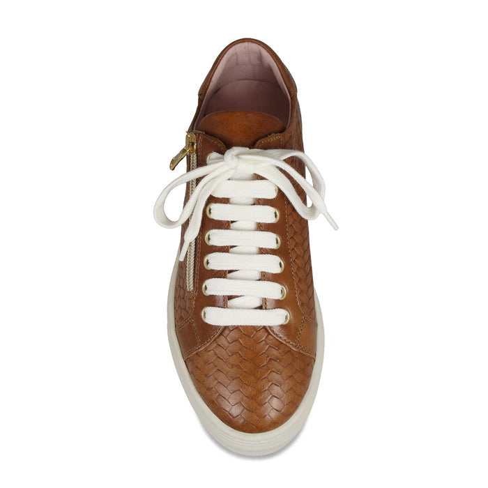 Sprint: Tan Weave Leather Shoes Sole Bliss